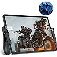Rakizbe PUBG Controller for iPad, 4 Triggers [6 Finger Operation] Sensitive Shoot Aim Trigger Gamepad Grip, Support 9.7-12.9 inch iPad & Tablet (Thickness < 10mm)