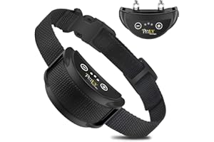 PetJoy Dog Bark Collar, Automatic Barking Collars, Anti Bark Shock Collar, Barking Training Collar with Beep and Shock, Humanely Activated 7 Times (with Gradually Increasing Intensity)