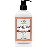 Southern Natural Goat Milk Lotion – Nourishing Face, Body & Hand Moisturizer for Dry & Sensitive Skin - Hydrating Cream, Gentle Skincare for Soft & Smooth Feel - Cashmere Amber Scent - 12oz