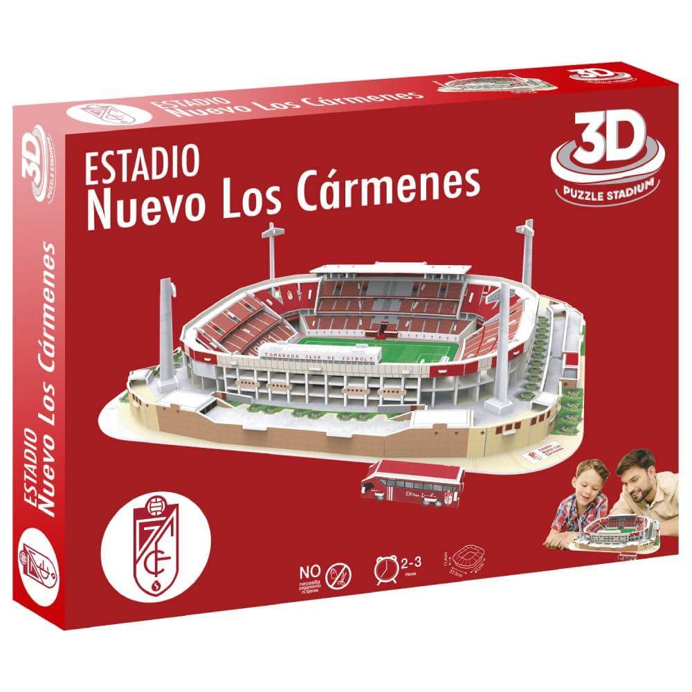 Granada CF - Collectable 3D Puzzle New Stadium Los Cármenes - Paper - Red and White - 31,5 x 23 x 4 cm