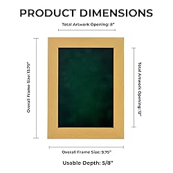 8x12 Shadow Box Frame Natural Wood | with a
