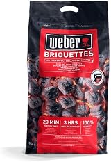 Weber 8kg BBQ Briquettes & 1.5kg Apple Wood Chunks Smoking Fuel Set view 2