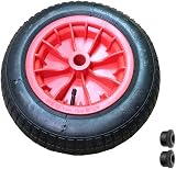 TAHA 14 Red Pneumatic Wheel 3.50-8 Replacement Bore 25.4mm 360mm view 2