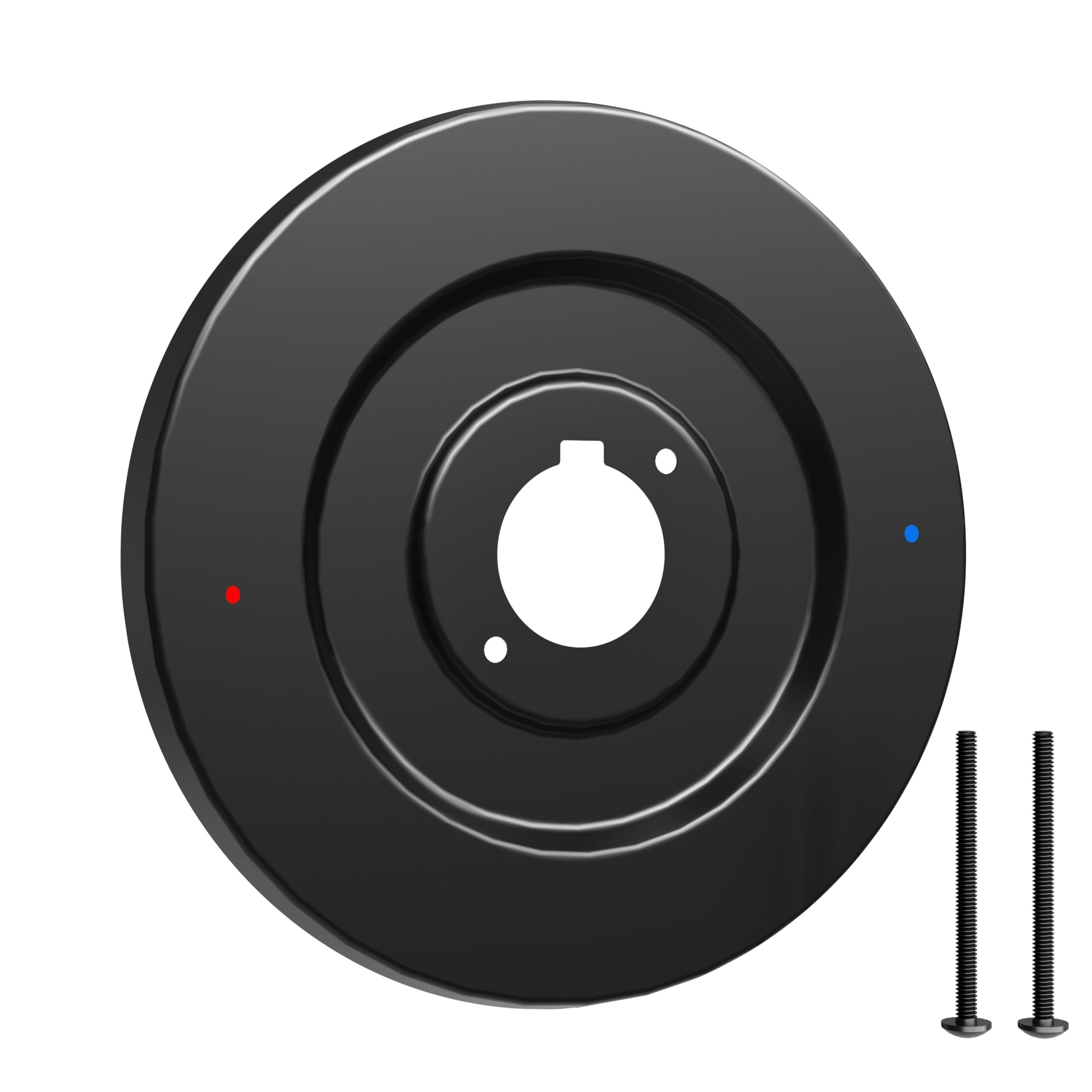 Photo 1 of Escutcheon Replacement for Moen Shower Trim, for One-Handle Tub and Shower Faucet, Valve Trim Only, Matte Black
