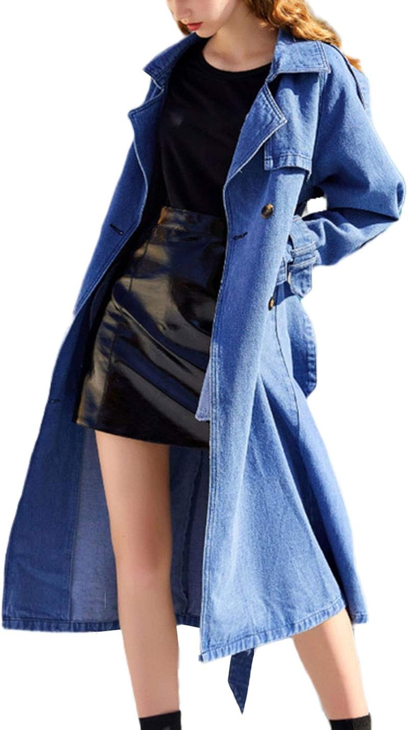 maxi denim coat