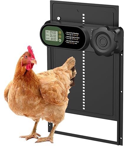 thumbnail image 2 of Large Automatic Chicken Coop Door With Solar Power - Smart Timer & Light Sensor, Remote Control, 14.76x11.02 Inch Opening 2 of 12