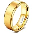 TIGRADE 4mm 6mm 8mm 10mm Black Titanium Rings Wedding Band Matte Comfort Fit for Men Women Size 3-15