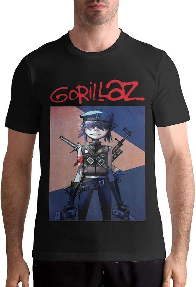 Gorillaz T-Shirt Men's Fashion Casual camiseta manga corta para hombre