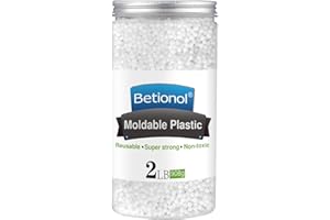 Betionol Moldable Plastic Clay, 2Lb/32oz White Modeling Clay Thermoplastic Beads for DIY Modeling Making Creative Activity, Good Creating Teaching Kits for Adults or Kids