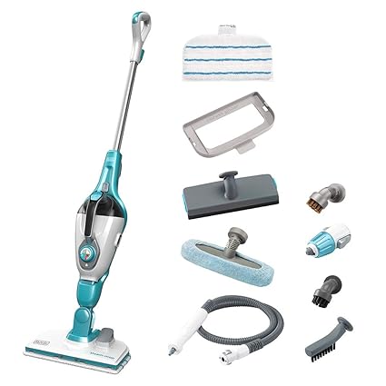 Blackdecker Fsmh1321j Qs Lavapavimenti A Vapore Steam Mop 12 In 1 Con Generatore Di Vapore Portatile Biancoacqua Fsmhka Xj Set Di Accessori Per