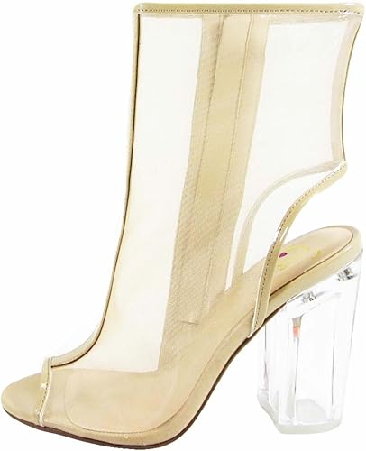 perspex heel ankle boots