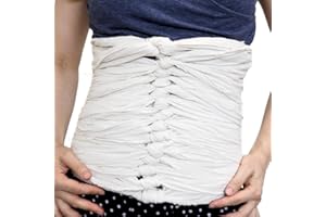 SageAbay Bengkung Belly Binding Wrap 17 yards Unbleached Muslin (Unbleached Muslin Raw Edges)