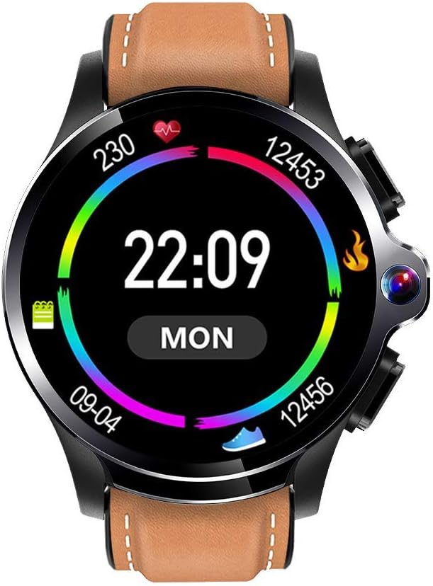 Allcall GT 4G Smart Watch Men's Sports Smart Watch 1.6 inch Round Display Smart Watch Fitness Tracker Smart Watch Smart Watch for Android iOS Phones Outdoor Smart Watch(Brown)