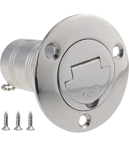 Couvercle De Remplissage Réservoir Bateau Acier Inox 316 - Diamètre 50 Mm, Col Coudé 45°, Polissage Miroir - Pour Bateau, Yacht, Caravan