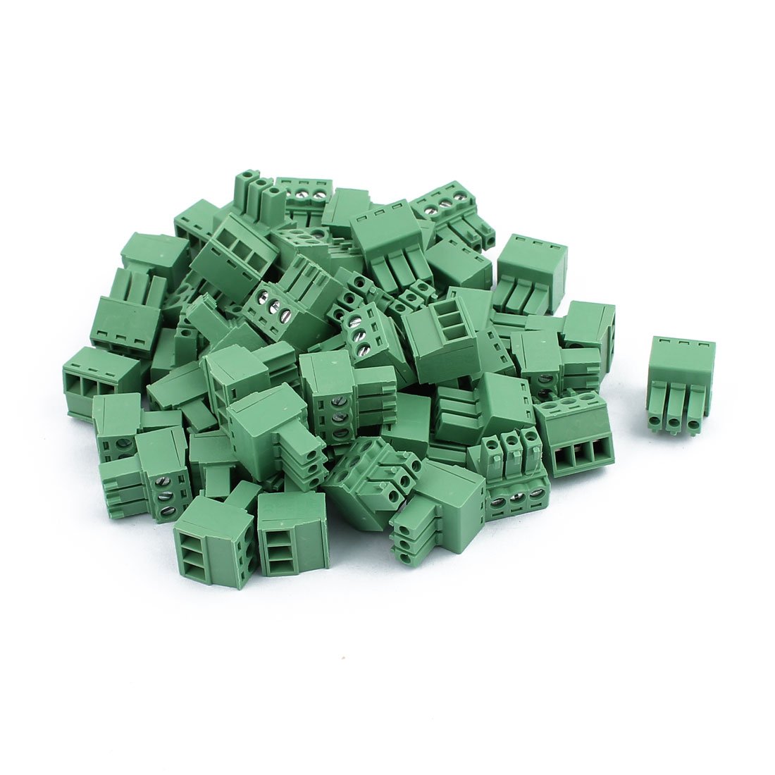 sourcingmap 50Pcs 300V KF2EDGK 3.5mm Pitch 3-Pin PCB Screw Terminal Block Connector