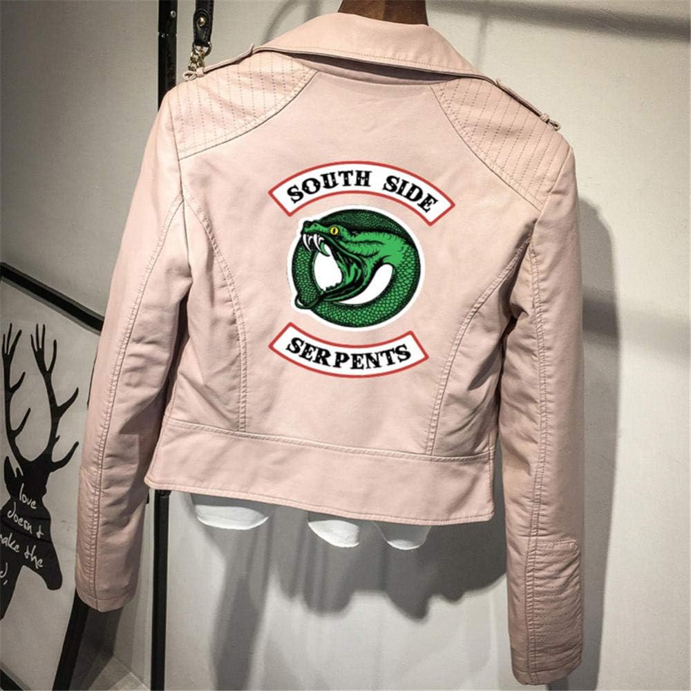 WLXFVNYBD Riverdale PU Logo Impreso Southside Riverdale Serpents Chaquetas Chaqueta de Mujer WLXFVNYBD Riverdale PU Logo Impreso Southside Riverdale Serpents Chaquetas Chaqueta de Mujer