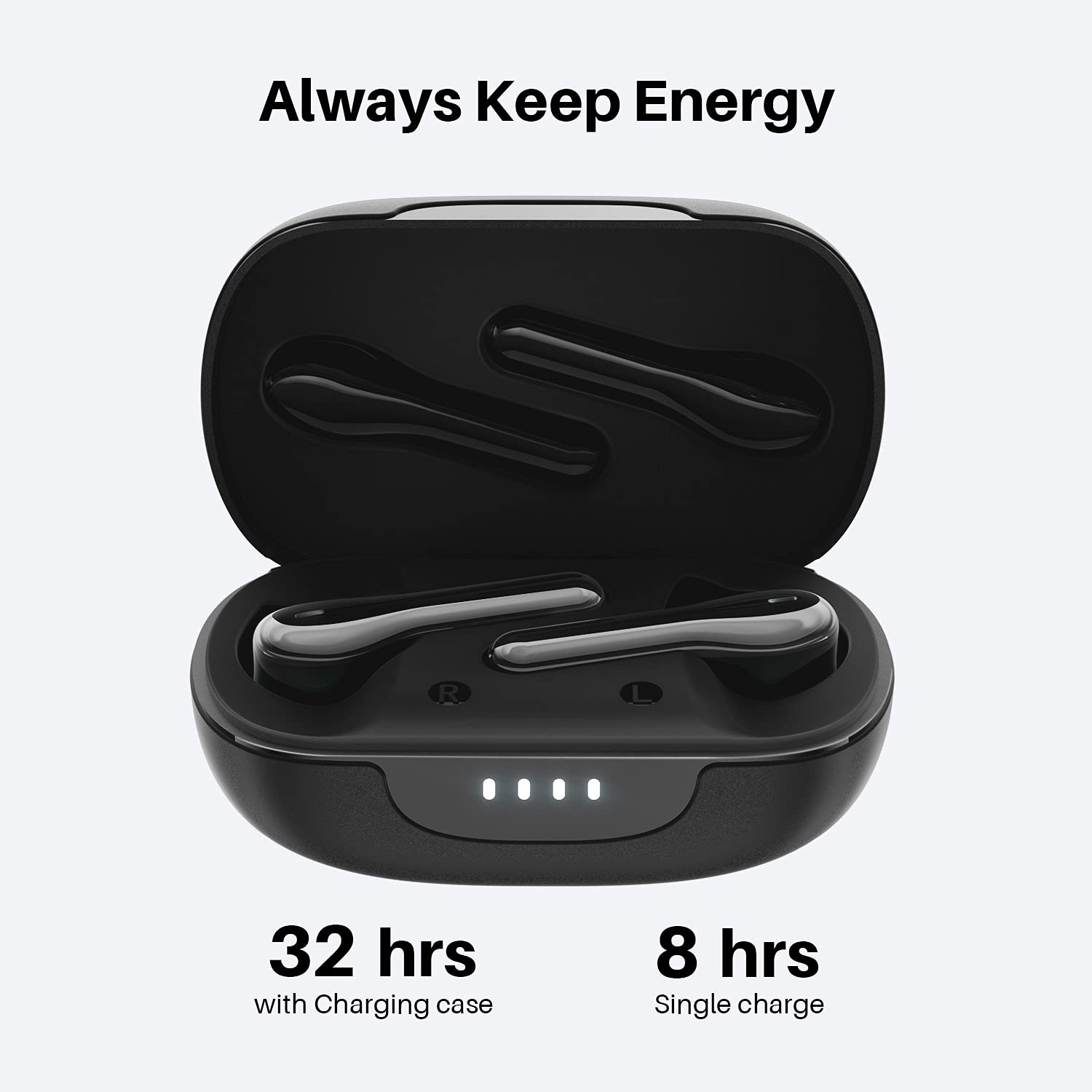 Tribit Wireless Earbuds, Bluetooth 5.2 Earbuds Qualcomm QCC3040, 4Mics CVC 8.0 Call Noise Canceling Crystal-Clear Calls Comfortable EarBuds 32H Playtime Wireless Bluetooth Headphones, FlyBuds C2