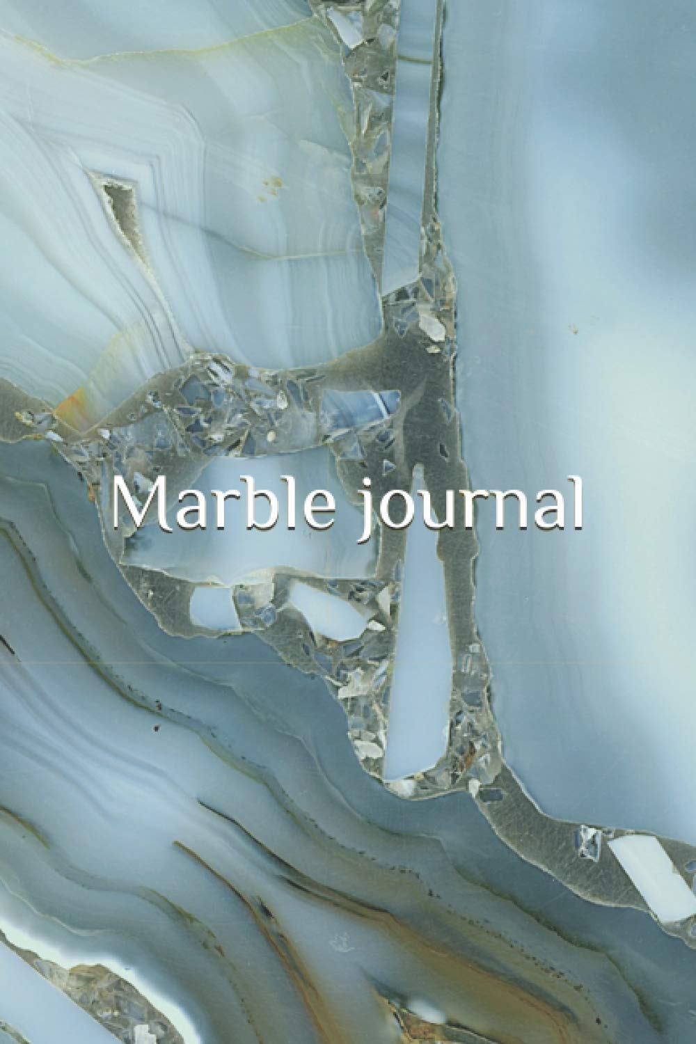 Marble journal: Marble blank lined journal, 120 pages, black & white, write journal, 6" X 9" lined notebook, gorgeous green, glamour paperback, creative