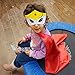 Asgift Comics Cartoon Dress Up Costumes 4 Pcs Satin Capes with Felt Masks for girls