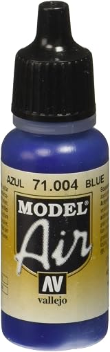 Vallejo Model Air 17 ml Blue Acrylic Paint Airbrush Ready Non-Toxic