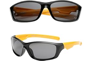 PolarSpex Flexible Kids Toddler Boys Sports Wrap Polarized Sunglasses - BPA Free