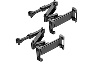 najiaxiaowu 2 Pack Tablet Holder for Car,ipad Headrest Mount for 5.5-18.4 Inch Tablet/ipad/Phones Car Tablet Holder with 360°Rotating Adjustable Trip Essentials,Black