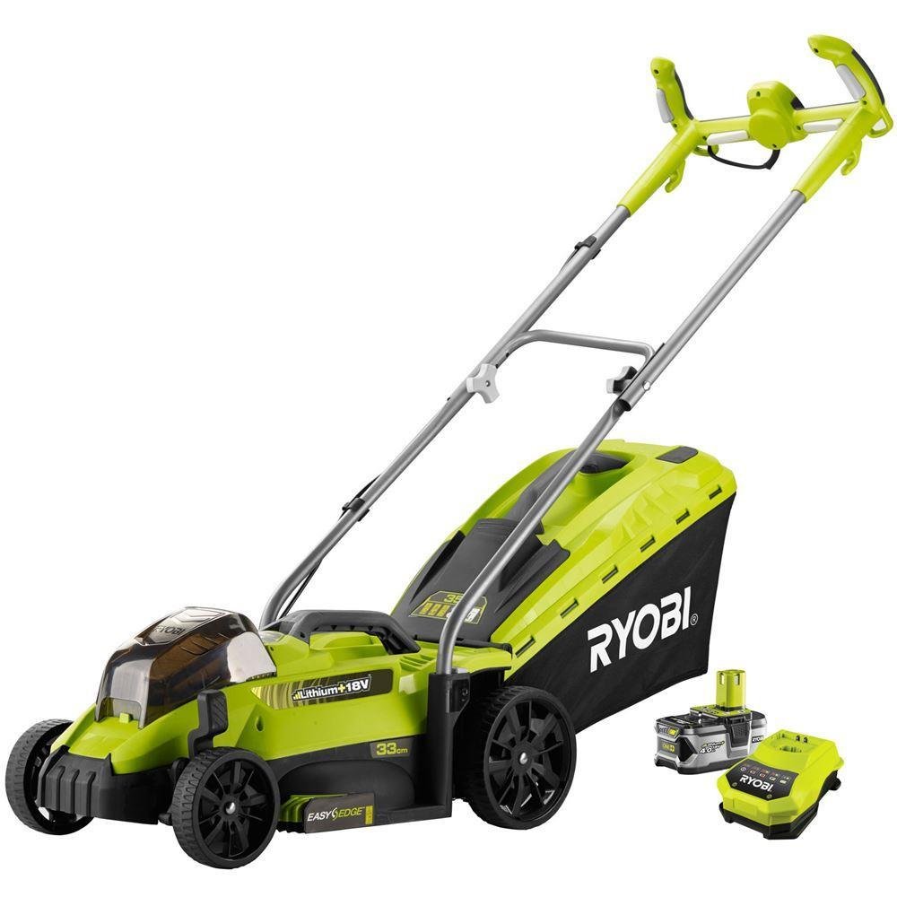 Ryobi RLM18X33H40 One Plus Cordless Lawnmower, 18 V, Hyper Green:  Amazon.co.uk: DIY & Tools