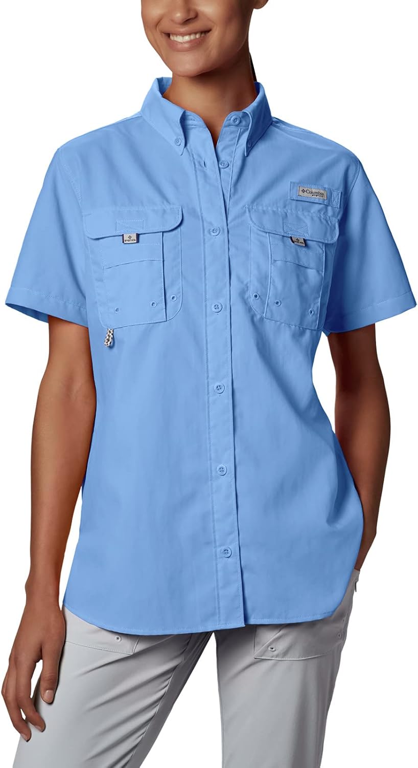 Columbia Women's PFG Bahamaâ¢ Short Sleeve Shirt Athletic-Shirts : Amazon.co.uk: Clothing