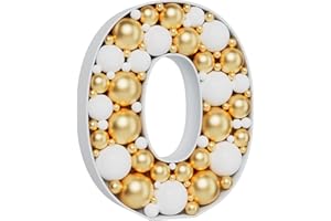 MEYSIMOON 3FT Large Marquee Letters Mosaic Balloon Frame Pre-cut Foam Board Marquee Light Up Letter O for Birthday Party Decorations,Wedding,Baby Shower DIY Party Supplies (LetterO)