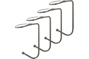 Sunshane 4 Pieces Christmas Stocking Holders Mantel Hooks Hanger Christmas Safety Hang Grip Stockings Clip for Christmas Party Decoration, Gun Black