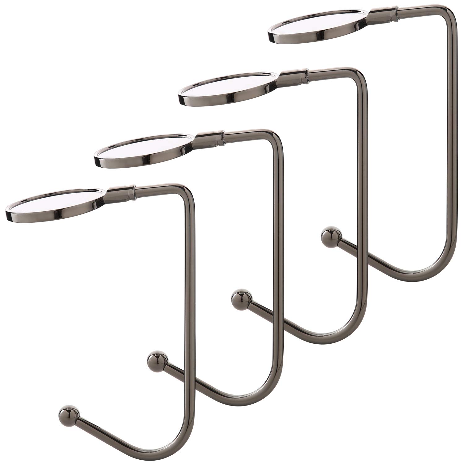 Sunshane 4 Pieces Christmas Stocking Holders Mantel Hooks Hanger Christmas Safety Hang Grip Stockings Clip for Christmas Party Decoration, Gun black