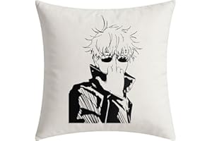TSOTMO Cute JJK Pillow Covers JJK Anime Inspired Gift Cartoon Character Pillowcase Cozy Home Decor Funny Room Decoration (1 P