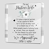 Pastor’s Wife Appreciation Gifts for Women Acrylic Sign, Pastors Day Gifts for Pastor's Wife, Thank You Clergy Gift Acrylic Plaque Desk Decorative Signs for Home Office Desktop Shelf Cubicle