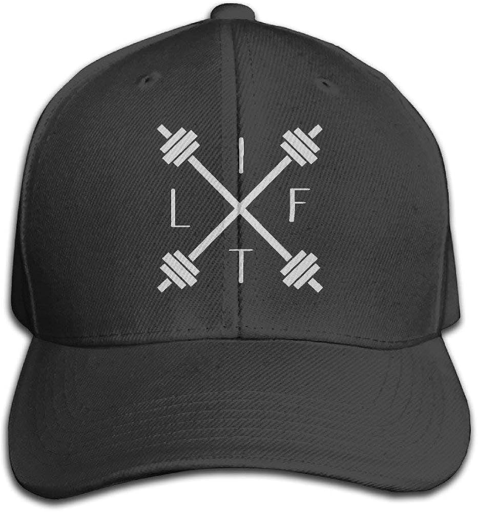 HATS1 Gym Weight Lifting Motivational Lifter Peaked Black Baseball