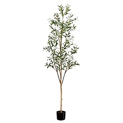 Nearly Natural 6FT Tall Silk Faux Olive Tree for
