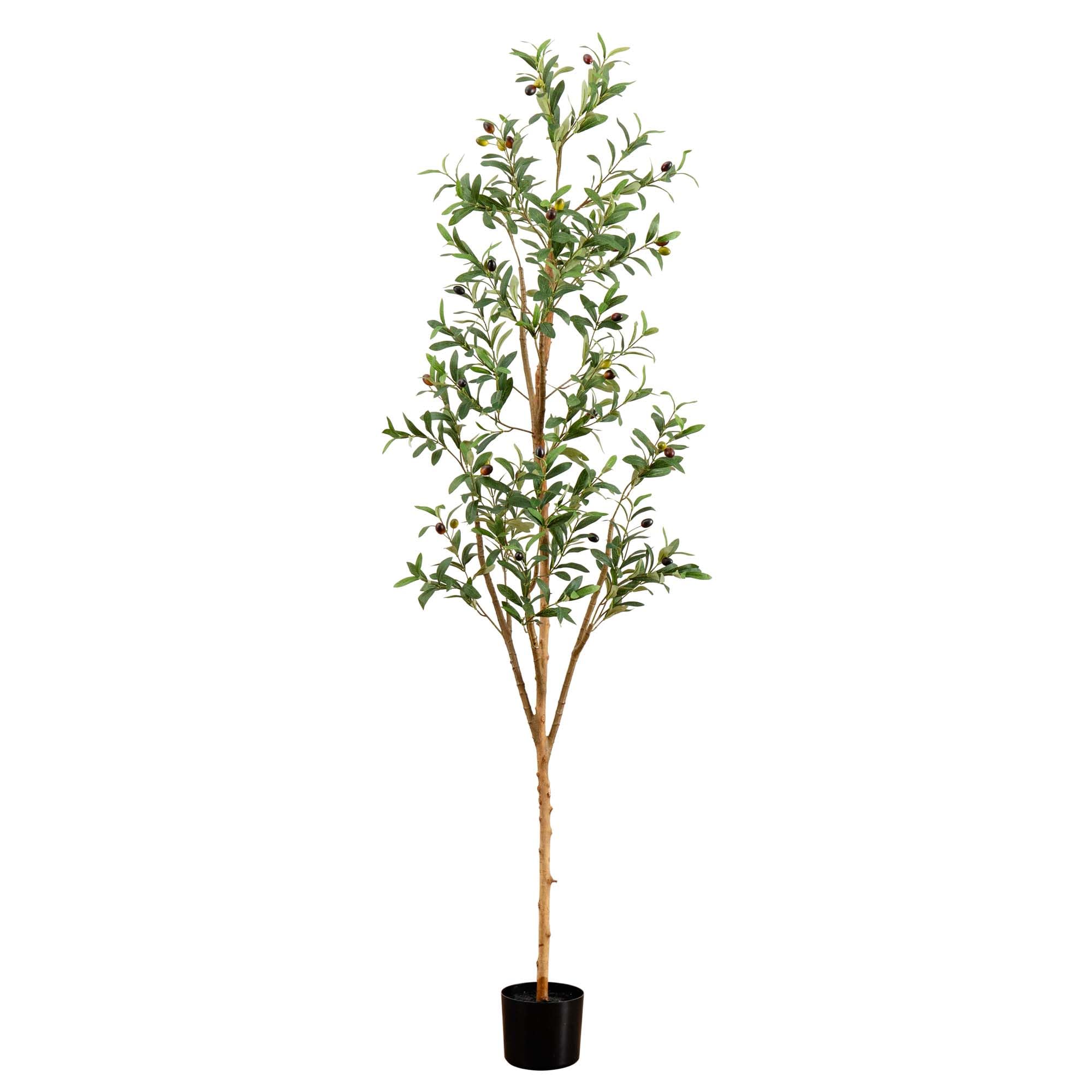 Nearly Natural 6FT Tall Silk Faux Olive Tree for