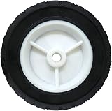 Shepherd 9611 7-Inch Semi-Pneumatic Rubber Replacement Tire Plastic Wheel 1/2 view 2