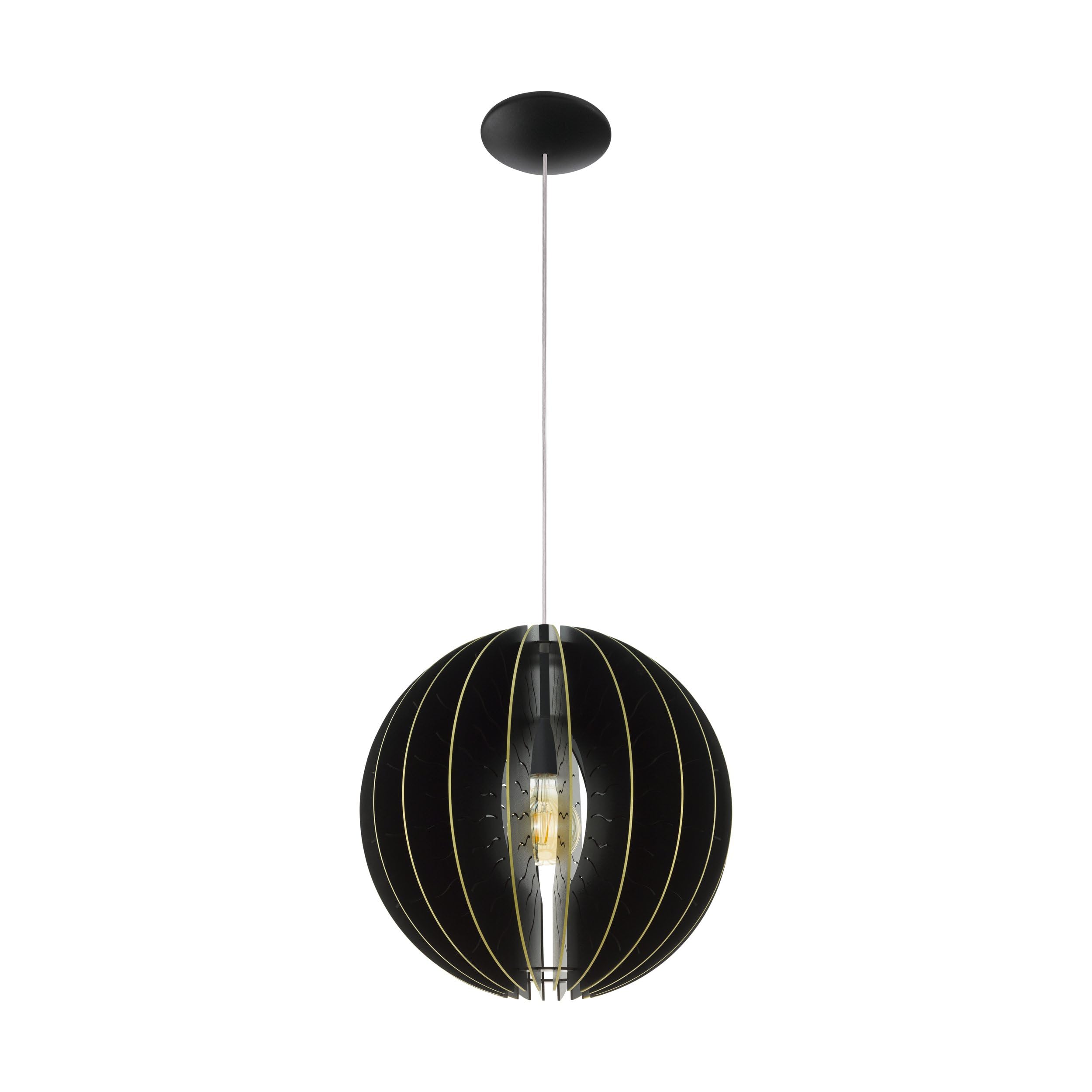 EGLO FABESSA Pendant Light, Steel, 60 W, Black