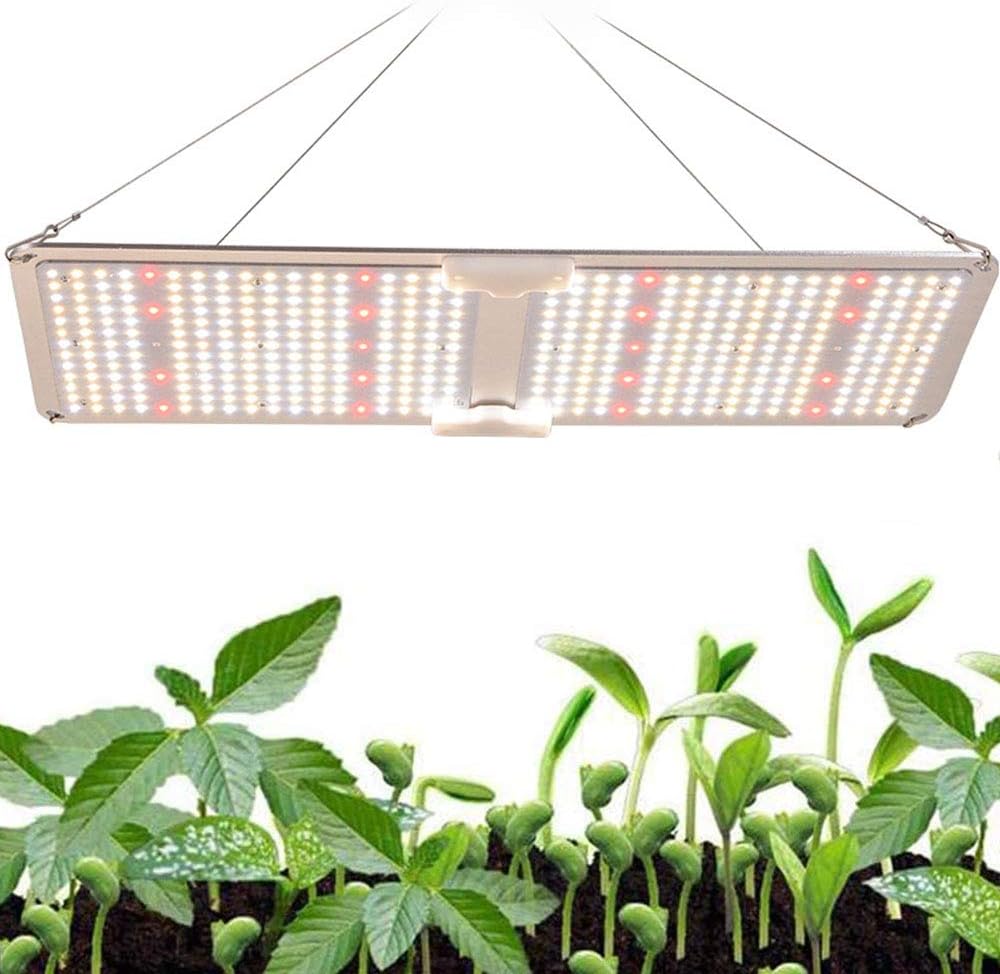 DW007 200W Led Grow Light Coverage Full Spectrum Grow Lamps Quantum Board for Indoor Plants Hydroponic Greenhouse Veg Bloom Light Indoor LED Grow with Updated 436Pcs LEDs