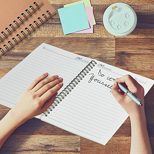 SAYAYA 6 Pack Kraft Cover Wirebound Notebooks Bulk Journals Spiral