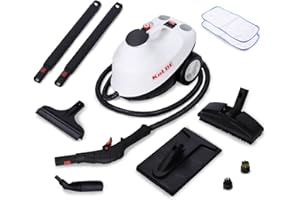 KeLDE 10-in-1 Steam Cleaner, 1400 Watts Powerful Hand Steam Mop For Cleaning, Safety Lock Fast Heat Up Handheld Natural Steamer For Home, Floors, Carpet, Cars, Furniture, Kitchen, Bathroom