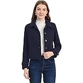 Allegra K Women's Turn Down Collar Long Sleeve Single Breasted Outwear Winter Pea Coat
