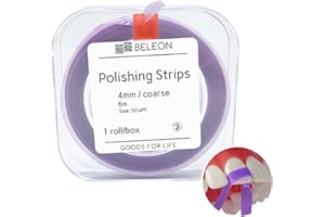 BELEON GOODS FOR LIFE BELEON Dental Polishing Strips - Coarse 1 Roll 4mm x 6M - Tooth Polisher Dental File for Teeth Sanding Grinding Deep Teeth Cleaning Tool Tooth Polish Abrasive Strip Oral Care Cleaning Tool