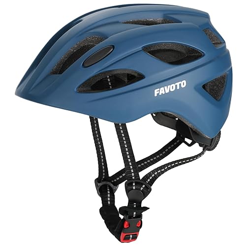 Favoto Kids Toddler Bike Helmet - Children Cycling Helmet Breathable Blue Adjustable Helmet for Boys and Girls Size XS(18.1"-18.9")