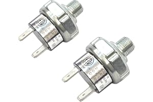 LLANNDER Pair Air Pressure Switch 90-120 PSI Pressure Switch 1/8"-27 NPT Male DC 12V 24V Air Compressor Pressure Switch Air Train Horn Switch 1/8 inch Thread