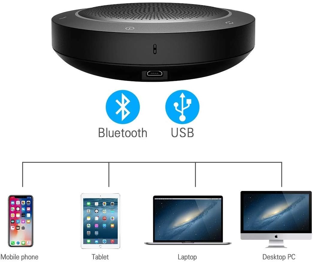 Kaysuda Bluetooth Conference Speakerphone Wireless Microphone and Speaker for Skype Zoom, FaceTime - Image 5