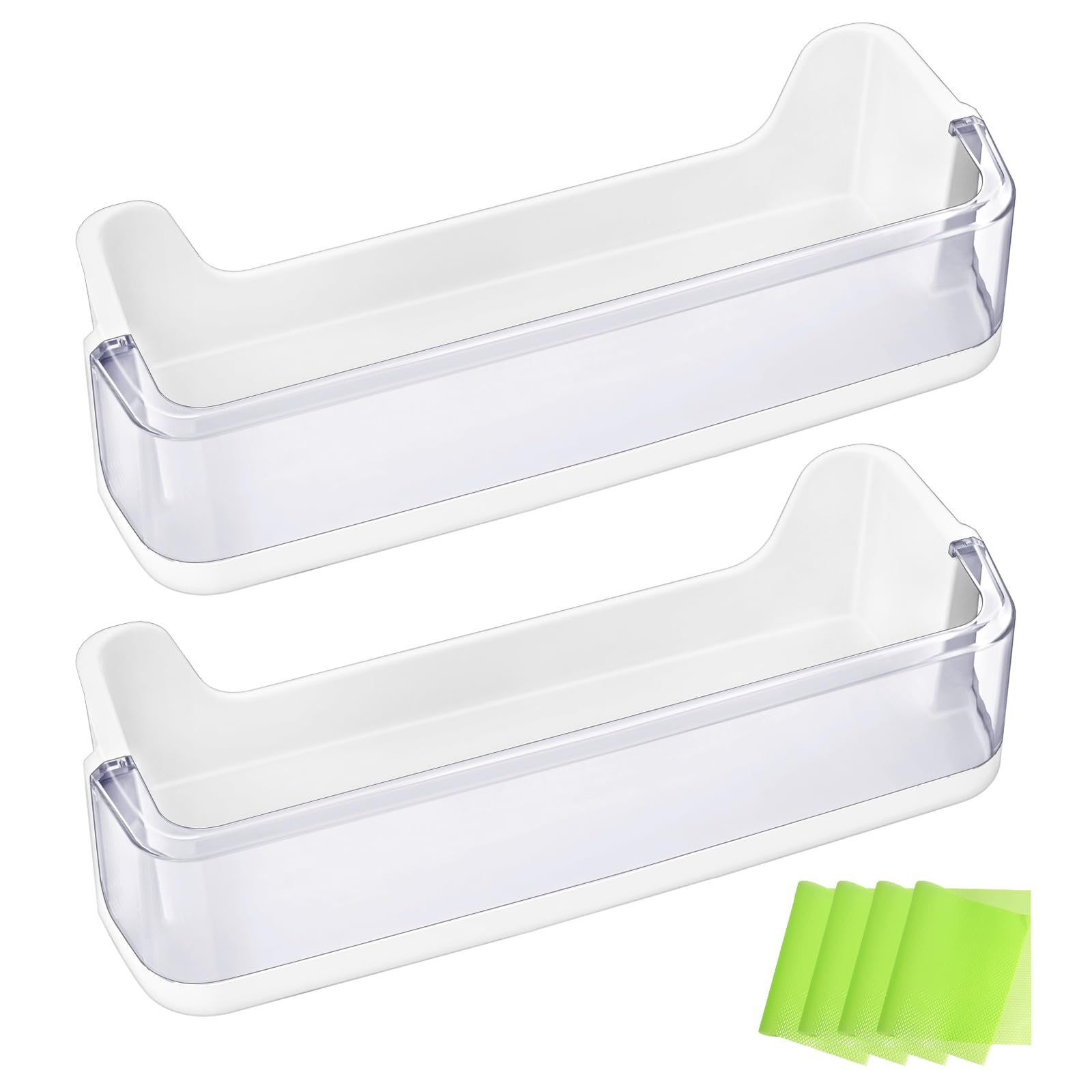 Photo 1 of [2 PACK] UPGRADED DA97-08347A Refrigerator Door Shelf Bin Replacement for Samsung RS265TDRS RS25H5111BC RS25H5111SR Door Shelf,DA63-05217A for Samsung Fridge Lower Bottom Door Bin Guard Parts