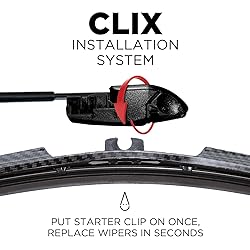 ClixWipers 24" + 24" (Set of 2) Yellow All Weather