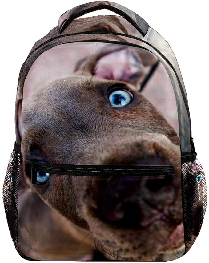 Funny Dog Backpack Full Print MultiPocket Multifunctional Lightweight