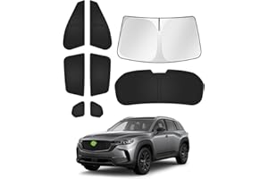Canvcle Sunshades for Mazda CX-50 2023-2025 2026 CX50 Accessories Windshield Sun Shade Side Rear Window Shade Cover Sun Visor Shield Privacy Protection for Camping Keep Vehicle Cool Black 8PCS